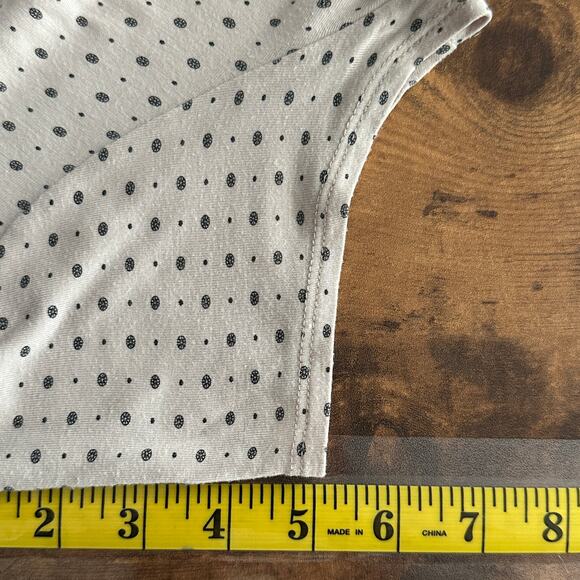 H&M Polka Dota Blouse Medium Blush Pastel Pink Soft Girl Balletcore Preppy - Picture 5 of 8